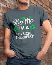 Load image into Gallery viewer, Physical Therapist Green Lip Shamrock St. Patrick's Day Color Changing Mug Guys Tee