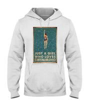 Load image into Gallery viewer, Just A Girl Who Loves Swimming Gift For Girls Hoodie