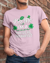 Load image into Gallery viewer, Physical Therapist Green Lip Shamrock St. Patrick's Day Color Changing Mug Guys Tee