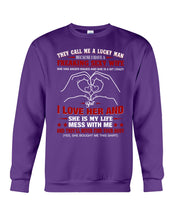 Load image into Gallery viewer, They Call Me A Lucky Man Gift For Husband Sweatshirt