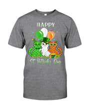 Load image into Gallery viewer, Lovely Cat And Balloons Happy St Patrick's Day Gift For Cat Lovers Guys Tee
