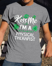 Load image into Gallery viewer, Physical Therapist Green Lip Shamrock St. Patrick's Day Color Changing Mug Guys Tee