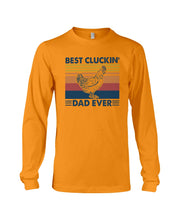Load image into Gallery viewer, Best Cluckin' Dad Ever Retro Vintage Gift For Dad Unisex Long Sleeve