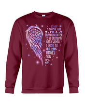 Load image into Gallery viewer, Purple Wings Gift For Angel Grandpa I Used To Be His Angel Sweatshirt
