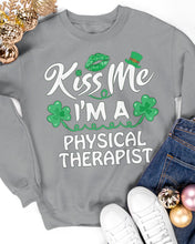 Load image into Gallery viewer, Physical Therapist Green Lip Shamrock St. Patrick's Day Color Changing Mug Sweatshirt
