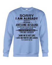 Load image into Gallery viewer, A Freaking Awesome Husband Is My Life Sweatshirt