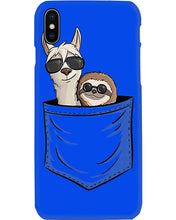 Load image into Gallery viewer, Cool Llama And Sloth In Pocket Meaningful Gift Phone case