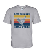 Load image into Gallery viewer, Best Cluckin' Dad Ever Retro Vintage Gift For Dad Guys V-Neck