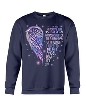 Load image into Gallery viewer, Purple Wings Gift For Angel Grandpa I Used To Be His Angel Sweatshirt