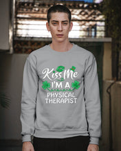 Load image into Gallery viewer, Physical Therapist Green Lip Shamrock St. Patrick's Day Color Changing Mug Sweatshirt