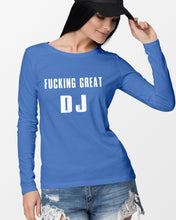 Load image into Gallery viewer, Fucking Great DJ Black And White Printed Mug Unisex Long Sleeve