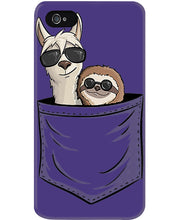 Load image into Gallery viewer, Cool Llama And Sloth In Pocket Meaningful Gift Phone case
