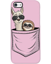 Load image into Gallery viewer, Cool Llama And Sloth In Pocket Meaningful Gift Phone case