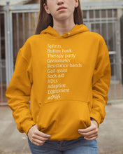 Load image into Gallery viewer, Splints Button Hook Therapy Putty Goniometer Resistance Bands Hoodie