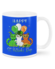 Load image into Gallery viewer, Lovely Cat And Balloons Happy St Patrick's Day Gift For Cat Lovers Mug