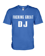 Load image into Gallery viewer, Fucking Great DJ Black And White Printed Mug Guys V-Neck