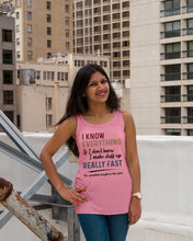 Load image into Gallery viewer, Gift For Grandpa I Know Everything If I Don't Know I Make Stuff Up Ladies Flowy Tank