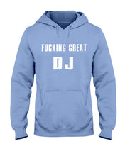Load image into Gallery viewer, Fucking Great DJ Black And White Printed Mug Hoodie