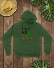 Load image into Gallery viewer, Shamrock Future Mrs Collins St Patrick's Day Hoodie