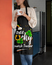 Load image into Gallery viewer, Rainbow And Cloud Horseshoe One Lucky Spanish Teacher St Patrick's Day Gift Apron