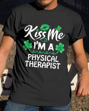 Load image into Gallery viewer, Physical Therapist Green Lip Shamrock St. Patrick's Day Color Changing Mug Guys Tee