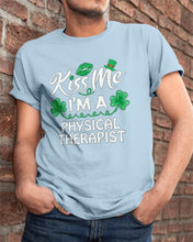 Load image into Gallery viewer, Physical Therapist Green Lip Shamrock St. Patrick's Day Color Changing Mug Guys Tee