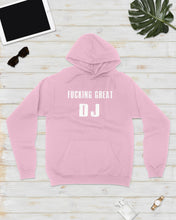 Load image into Gallery viewer, Fucking Great DJ Black And White Printed Mug Hoodie