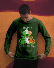 Load image into Gallery viewer, Lovely Cat And Balloons Happy St Patrick's Day Gift For Cat Lovers Unisex Long Sleeve