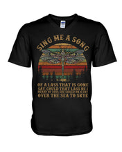 Load image into Gallery viewer, Sing Me A Song Dragonfly Retro Vintage Guys V-Neck
