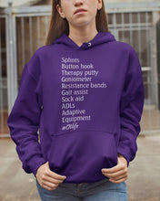 Load image into Gallery viewer, Splints Button Hook Therapy Putty Goniometer Resistance Bands Hoodie