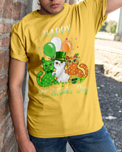 Load image into Gallery viewer, Lovely Cat And Balloons Happy St Patrick's Day Gift For Cat Lovers Guys Tee