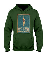 Load image into Gallery viewer, Just A Girl Who Loves Swimming Gift For Girls Hoodie