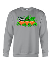 Load image into Gallery viewer, Gnome With Ginger Beard Shamrock St. Patrick's Day Printed Mug Sweatshirt