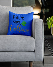 Load image into Gallery viewer, Shamrock Future Mrs Collins St Patrick's Day Pillow Cover