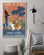 Load image into Gallery viewer, Vintage Just A Girl Loves Gardening And Collie Gift Vertical Poster
