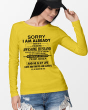 Load image into Gallery viewer, A Freaking Awesome Husband Is My Life Unisex Long Sleeve

