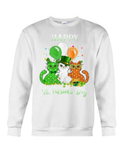 Load image into Gallery viewer, Lovely Cat And Balloons Happy St Patrick's Day Gift For Cat Lovers Sweatshirt
