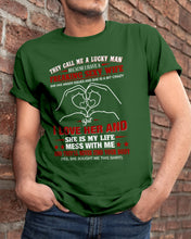 Load image into Gallery viewer, They Call Me A Lucky Man Gift For Husband Guys Tee
