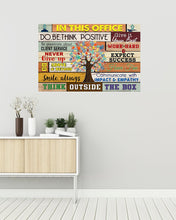 Load image into Gallery viewer, In This Office Think Outside The Box Meaningful Gift Horizontal Poster
