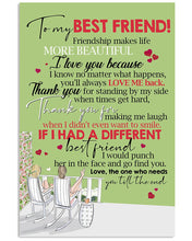 Load image into Gallery viewer, Gift For Best Friend Friendship Makes Life More Beautiful Vertical Poster
