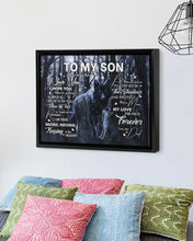 Load image into Gallery viewer, Black Wolf My Love For You Dad Gift For Son Framed Matte Canvas
