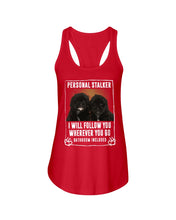 Load image into Gallery viewer, Black Pooshi Black Shipoo Personal Stalker St. Patrick's Day Printed Mug Ladies Flowy Tank
