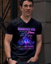 Load image into Gallery viewer, Gift For Angel Grandma Half Of My Heart Is In Heaven Guys V-Neck
