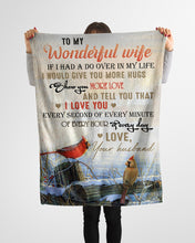Load image into Gallery viewer, Cardinal Snow I Would Give You More Hugs Gift For Wife Fleece Blanket
