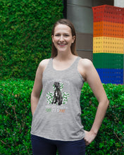 Load image into Gallery viewer, You're Always Lucky When You're With A Great Dance St Patrick's Day Gift For Dog Lovers Ladies Flowy Tank
