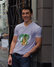 Load image into Gallery viewer, German Shepherd Green And White Clover Design St Patrick's Day Gift For Dog Lovers Guys V-Neck
