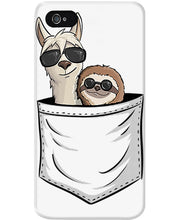 Load image into Gallery viewer, Cool Llama And Sloth In Pocket Meaningful Gift Phone case
