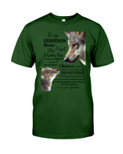 Load image into Gallery viewer, Wolf Grandma Gift For Grandson Believe In Yourself Guys Tee

