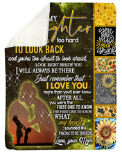 Load image into Gallery viewer, Sunflower Mom Gift For Daughter I Love You More Than You'll Ever Know Sherpa Blanket
