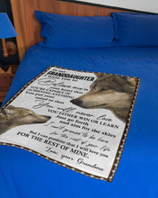 Load image into Gallery viewer, Wolf Believe Deep In Your Heart Grandma Gift For Granddaughter Fleece Blanket
